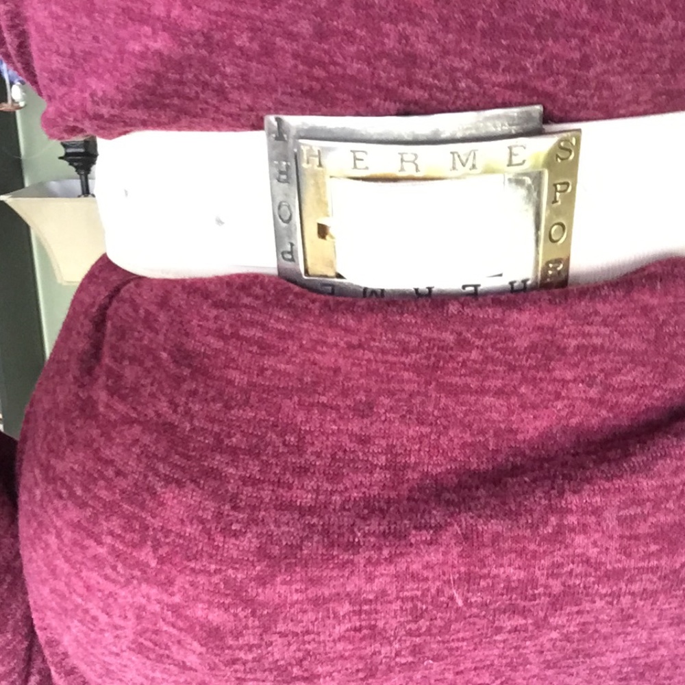 Vintage Hermes White Belt